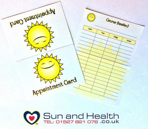 Sunbed Tanning Salon Appointment Cards